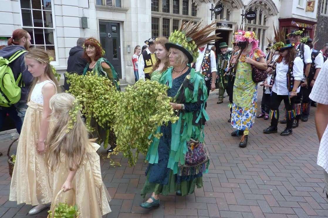 The hop hoodening tradition has been running for many years in Canterbury