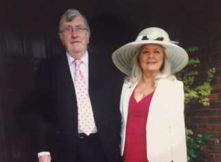 Nick Roberts and partner Julie Grainger, on the way to Ascot from their Lordswood home