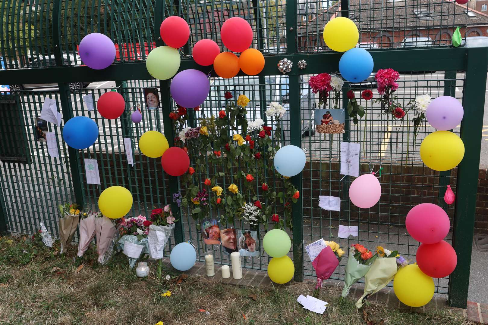 Tributes were left at the scene. Photo: UKNIP