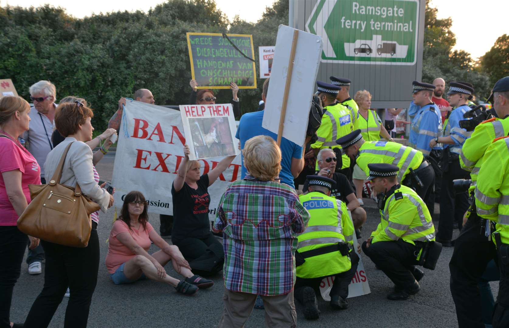 The protest on February 15 led to two arrests, Christine Lancaster, and another protester who was later de-arrested at the scene, Margate Magistrates Court heard. File picture by Ian Driver
