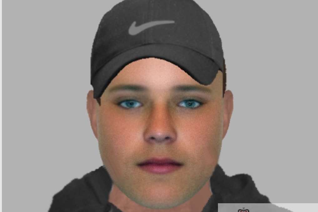 Officers have released this e-fit of the suspect. Picture from Kent Police