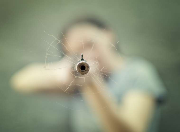 The boy was shot with an air rifle. Library image.