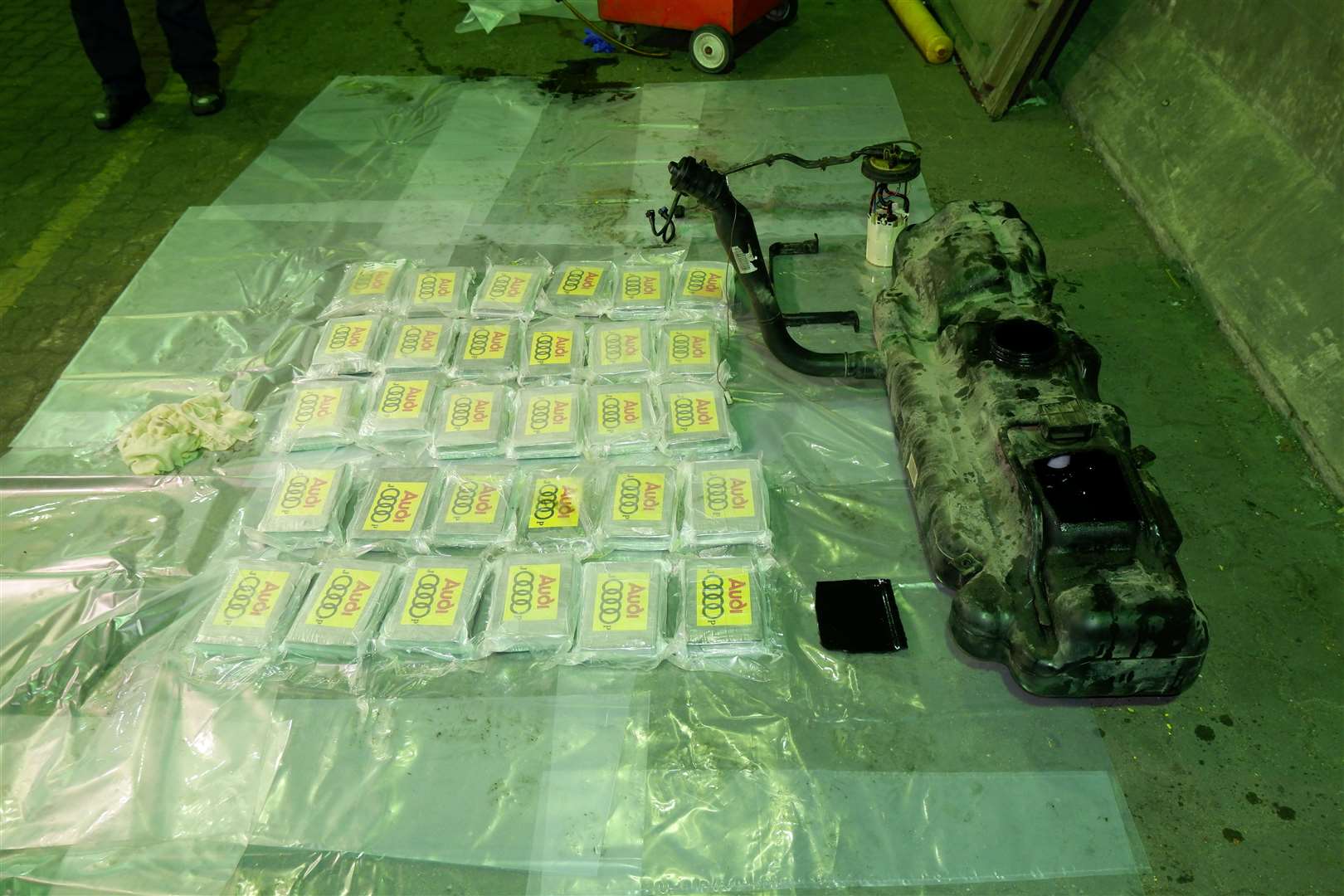 The haul taken from the fuel tank Picture: National Crime Agency