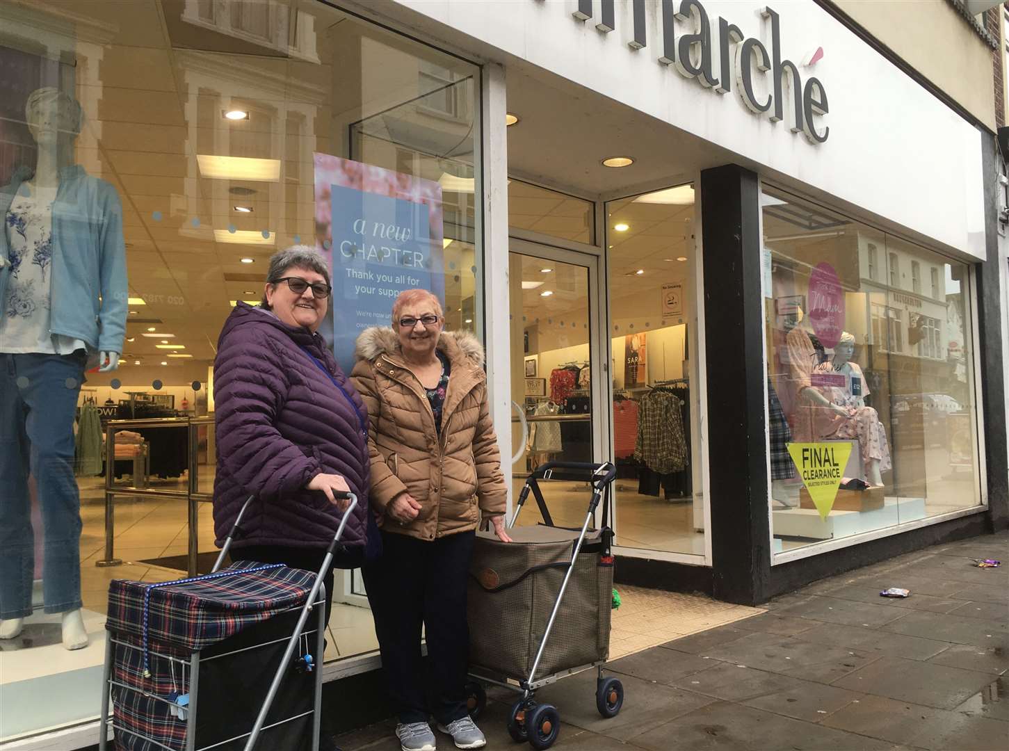 Shoppers Cynthia Dungey, left, and Sandra Skinner are delighted the Bonmarche in Sheerness High Street has been saved