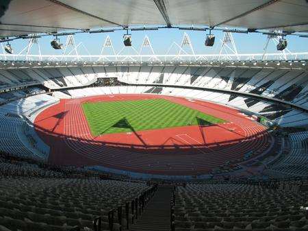 Olympic Stadium with track and turf down.