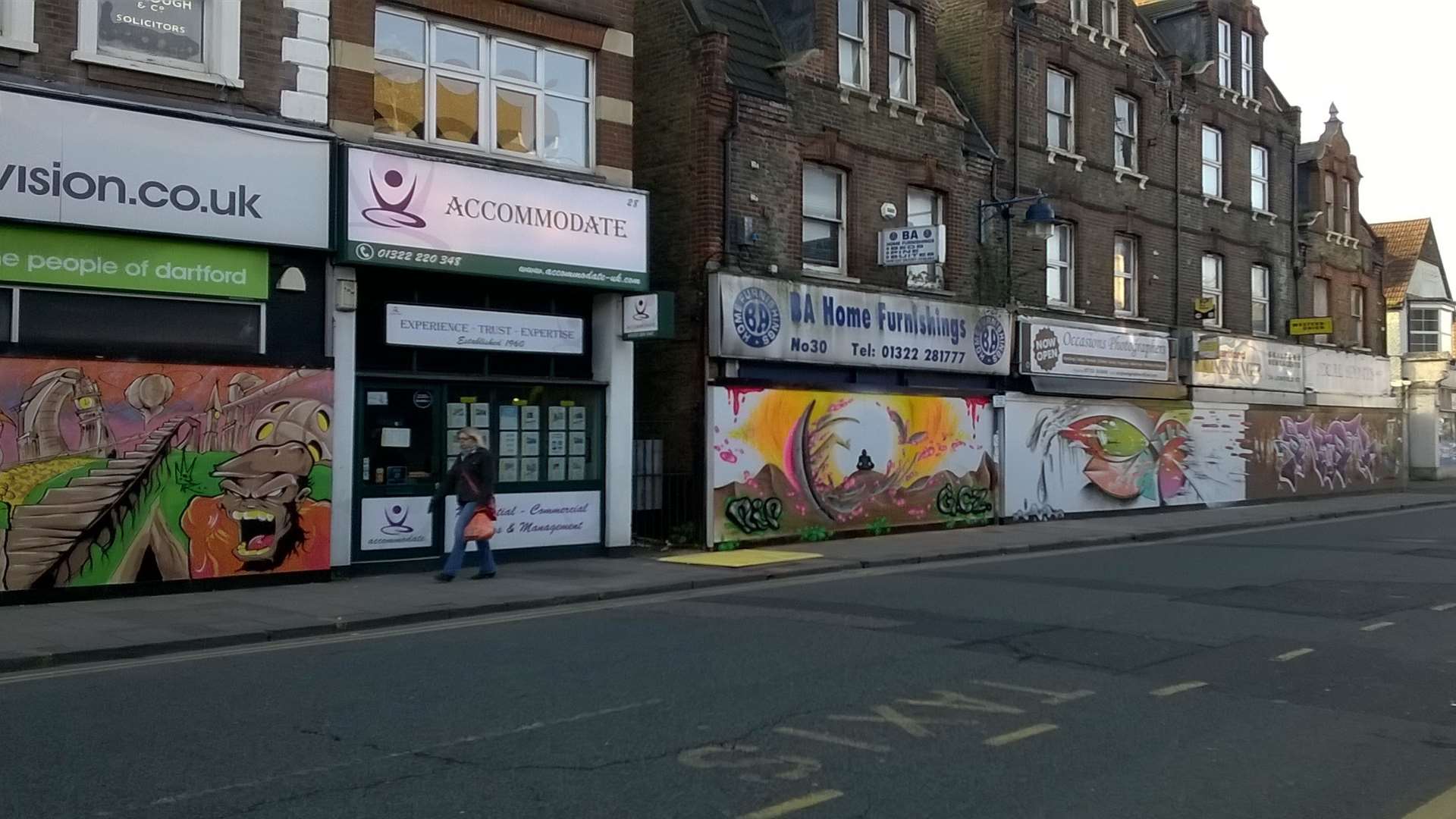 Graffiti in Lowfield Street painted on Monday