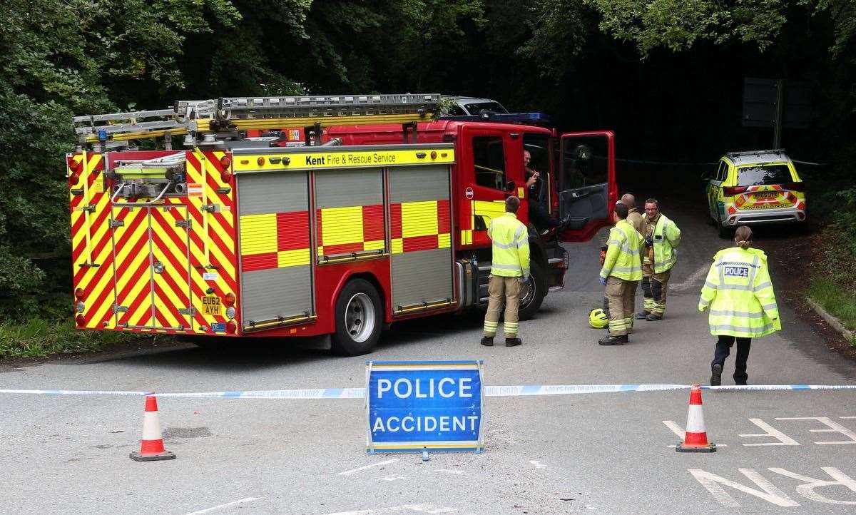 Emergency crews have been called to Detling Hill. Pictures from UKNIP