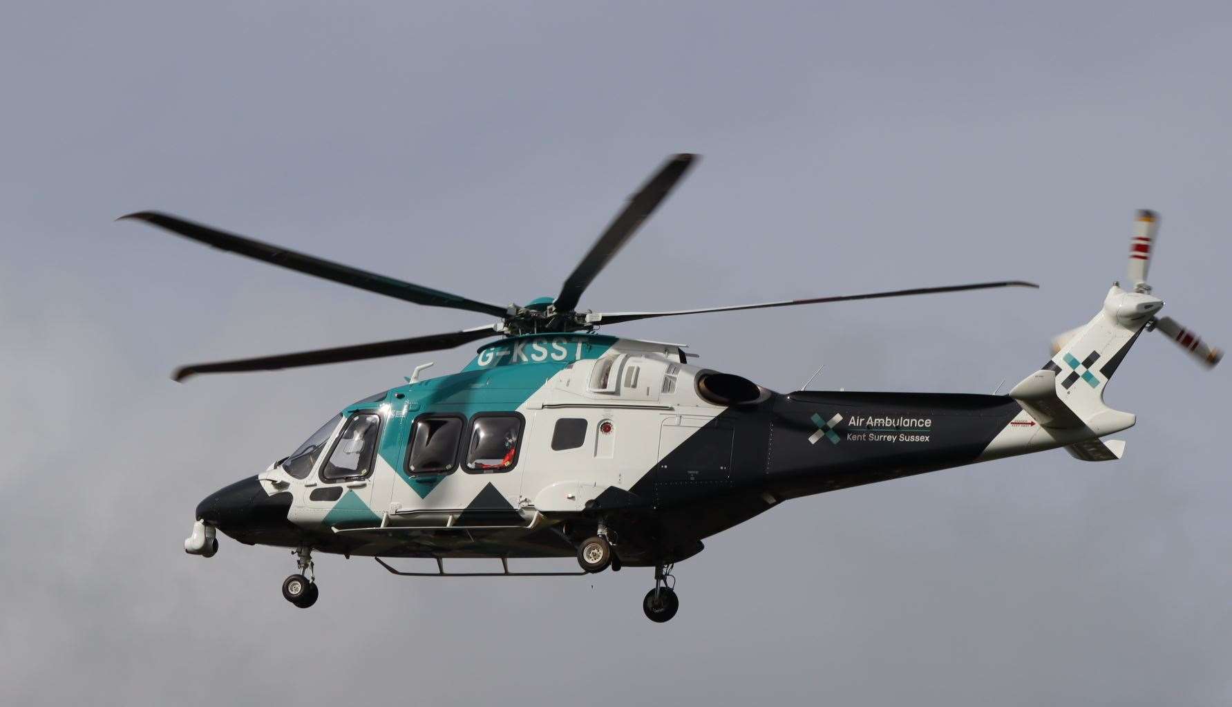 The child was flown to a London hospital