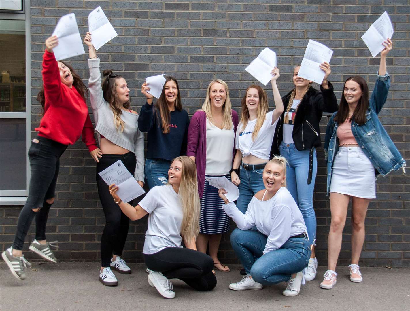 Students at Fulston Manor School celebrate their A-level results (3637355)