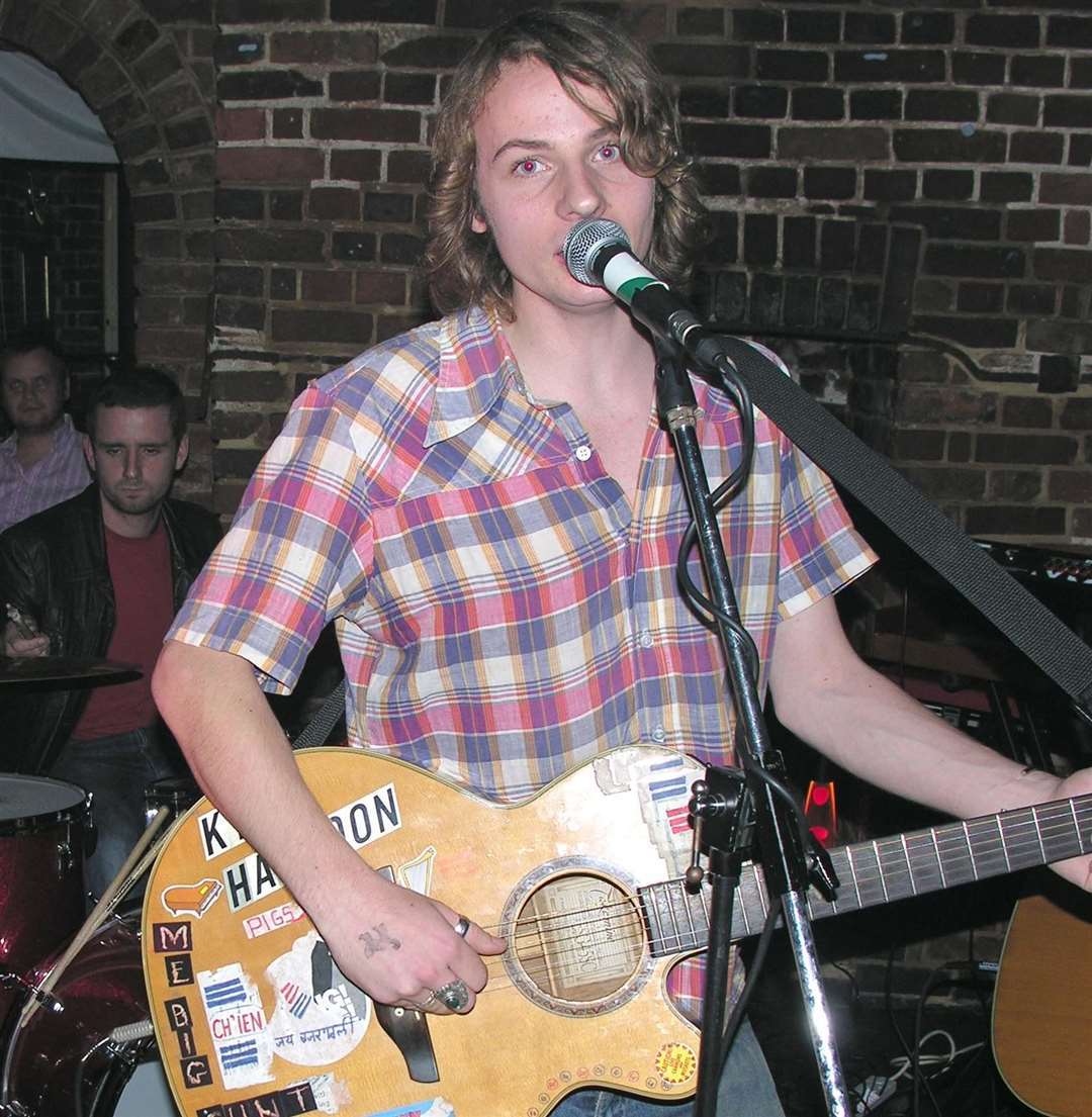 Caption: Kid Harpoon in action in his early days as a singer-songwriter. Supplied by Tim Box