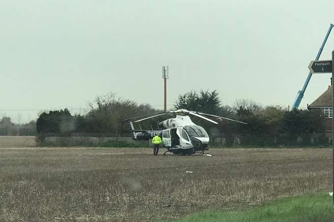 The air ambulance was called. Picture: Nick Baker.