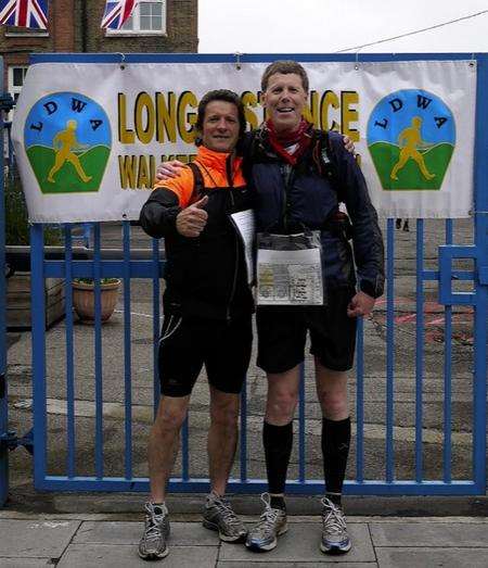 Simon Read and Steve Wakeford completed the Games 100 organised by the Long Distance Walkers Association