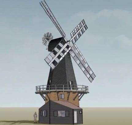 What the mill will look like once restoration work is finished. Picture: Meopham Windmill Trust Website