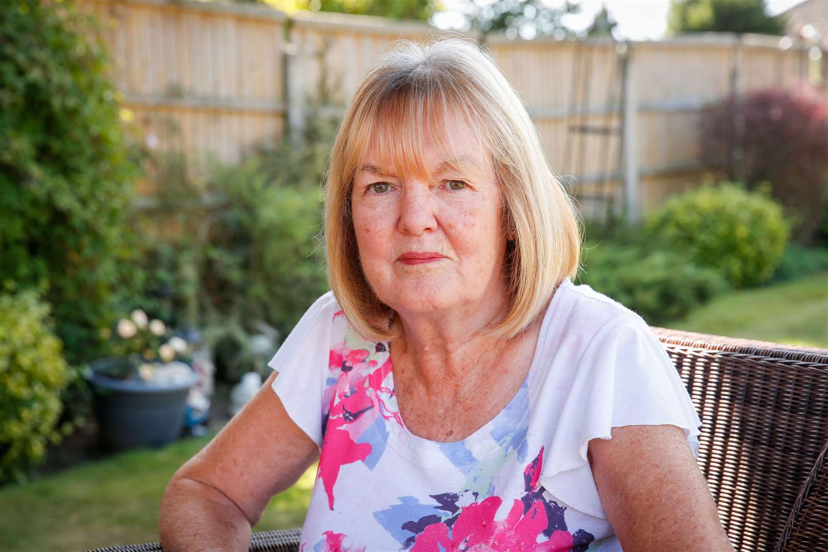 Denise Petro of Sittingbourne is angry over plans by the clinical commissioning group to close the Frank Lloyd Dementia Centre at Sittingbourne Memorial Hospital. Picture: Matthew Walker