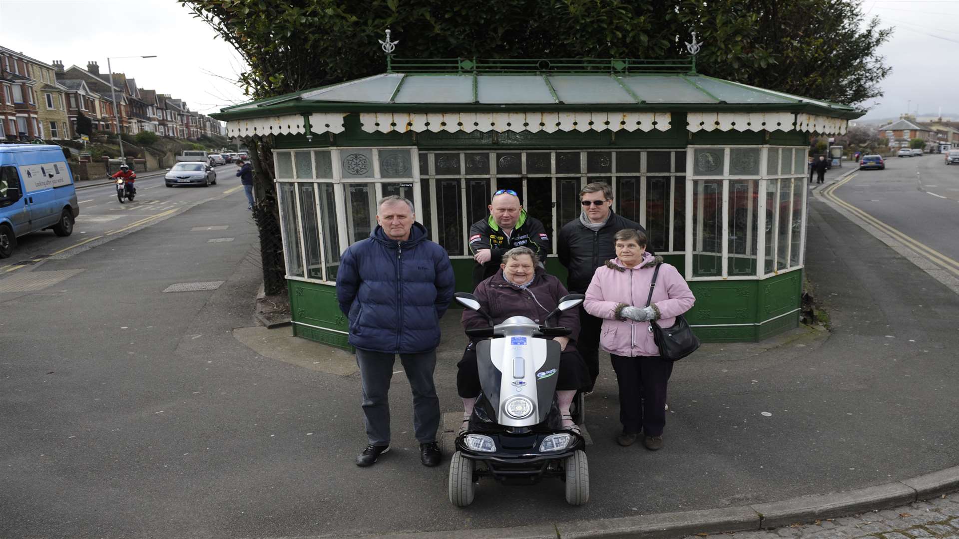 Keith Sansum, Danny Amos, Cllr. Andrew Richardson, Shiela Amos and Sylvia Eldridge