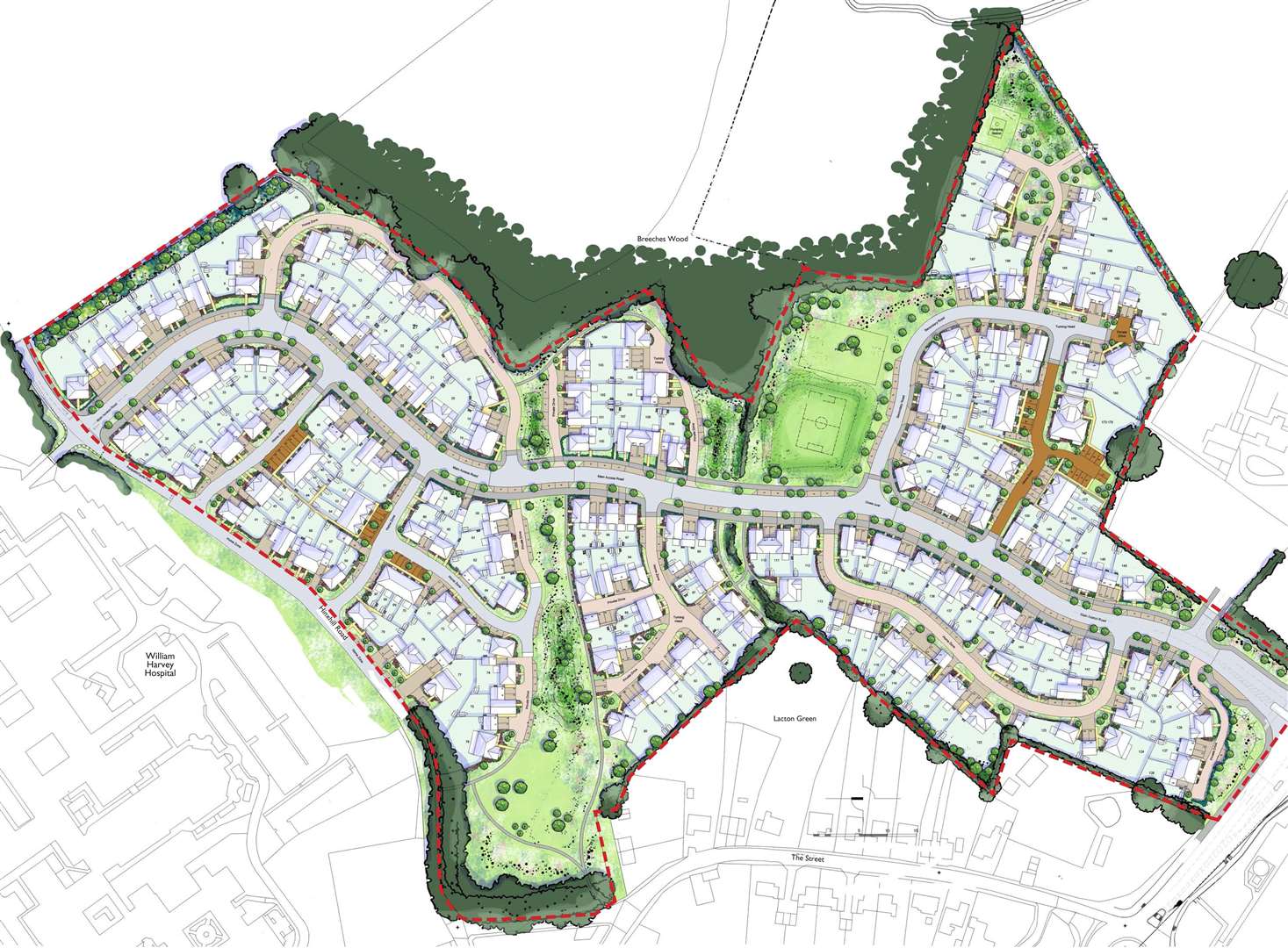 CGIs show how new the Willesborough Lees development could look Photo: Bellway Homes