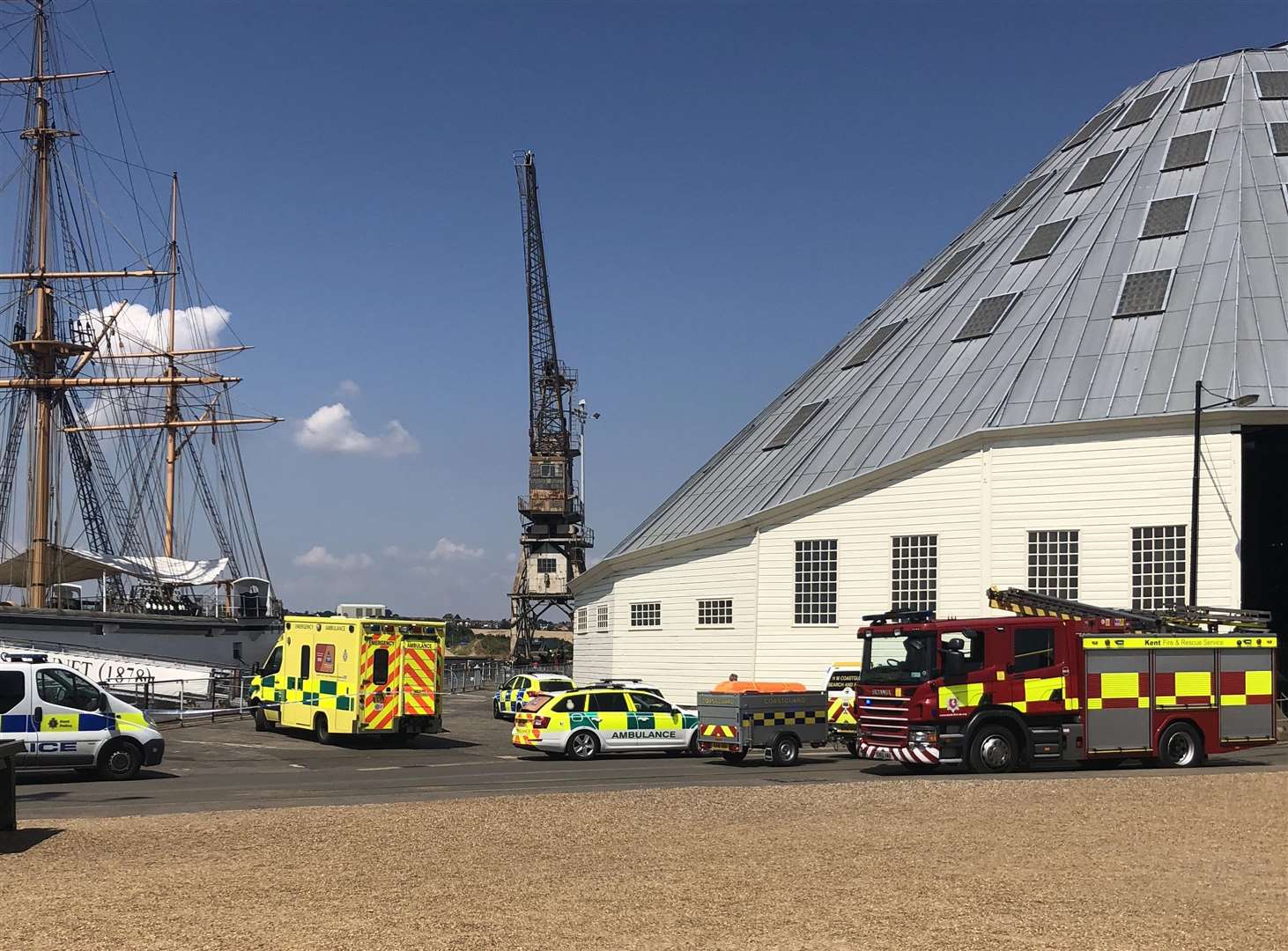 Emergency services at Chatham Dockyard. Photo C Lloyd