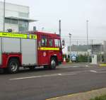 Firefighters about to enter the Channel Tunnel last week to help extinguish the blaze