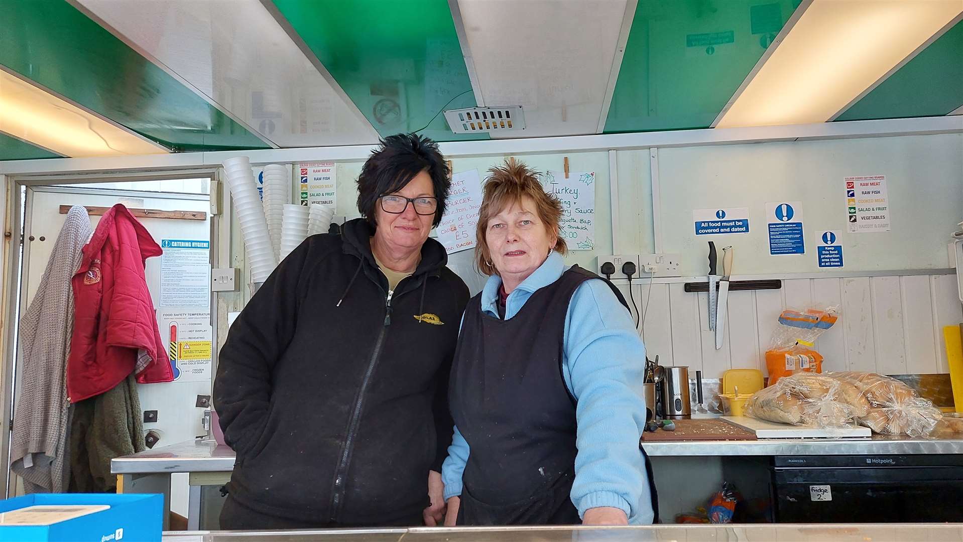 Tracey Crockford and Joanne Weston run TJ's burger van