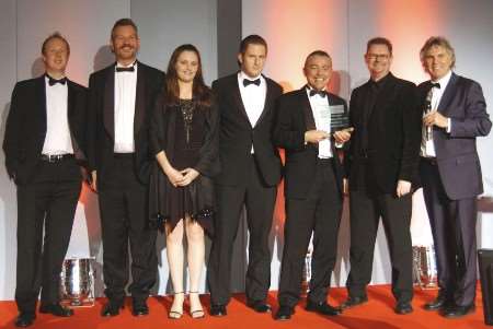 The Pfizer Social Club team receives their award from Stan Boardman (far right). Picture: VANESSA DAVIES
