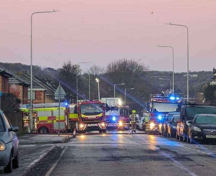 Schools have been forced to close after a house fire on a busy one-way street. Picture: Limara Slade