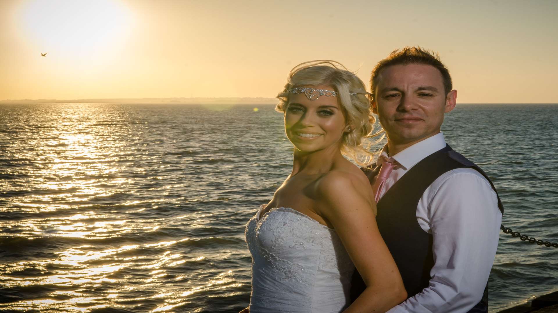 The sun sets on our wonderful wedding