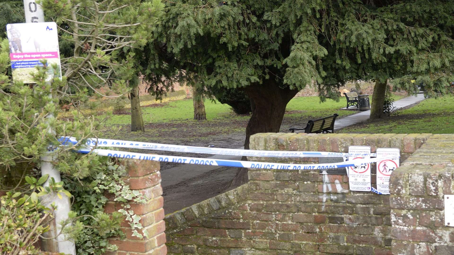 Police had cordoned off the graveyard in Longport after the reported rape.