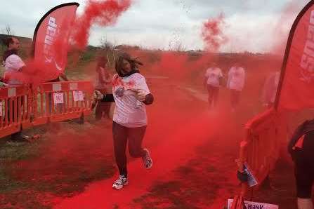 Participants were showered with paint for the The Wisdom Hospice Colour Run