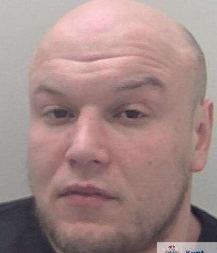 Yanis Kozlovskis has been jailed for 19 months for stalking and possessing an imitation firearm in a public place Photo: Kent Police
