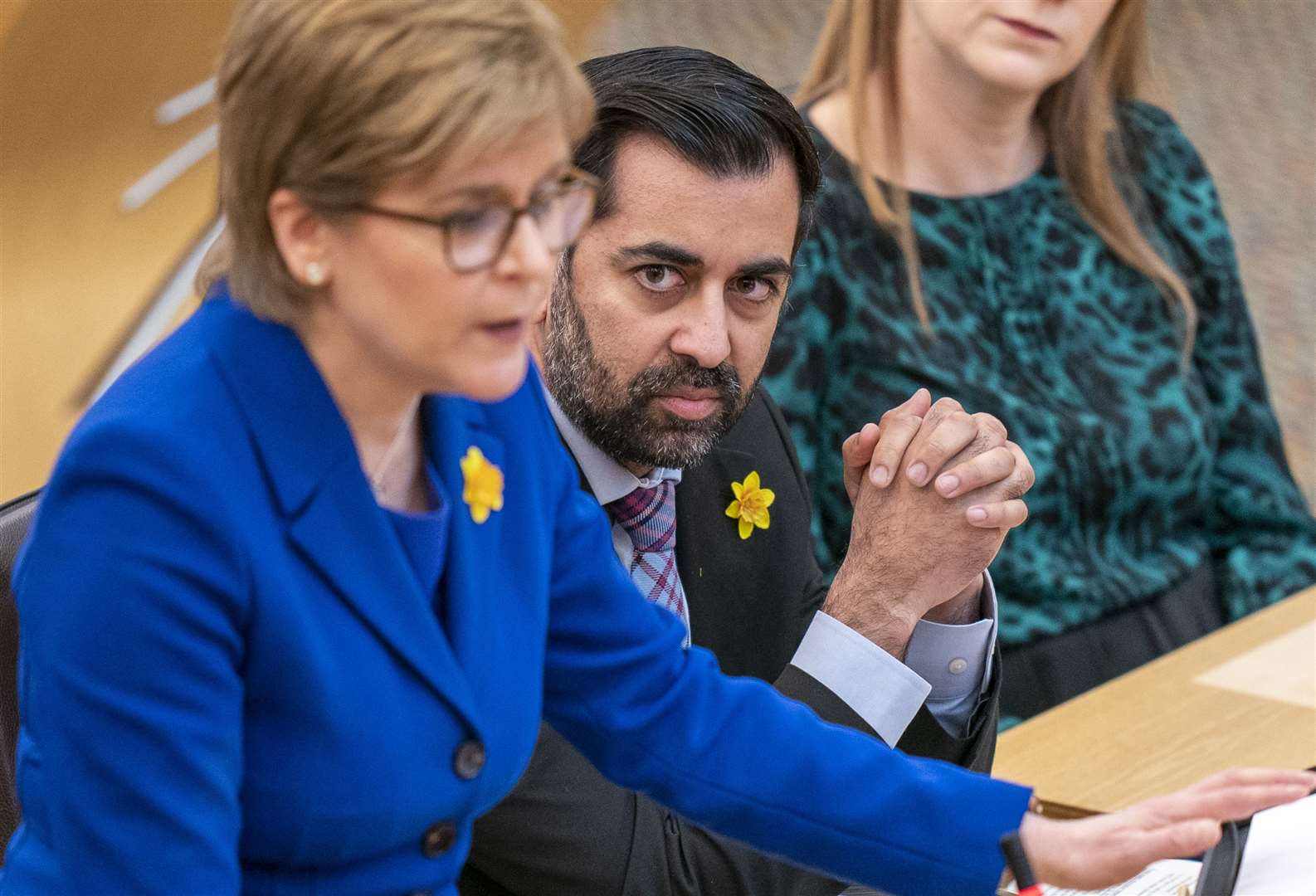 Humza Yousaf succeeded Nicola Sturgeon as both SNP leader and First Minister – with Ms Sturgeon later arrested by police investigating the party’s finances, although she was not charged (Jane Barlow/PA)