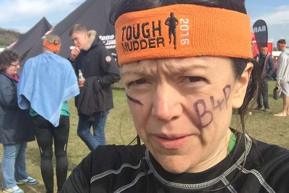 Rachel took part in the Tough Mudder challenge in London