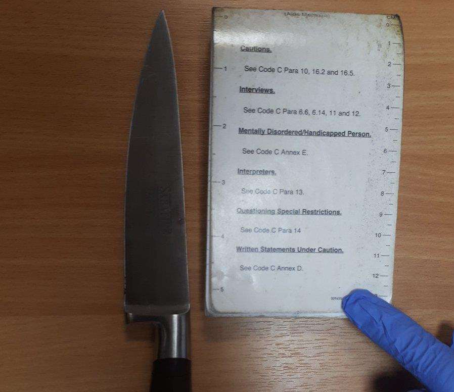 The knife found in the park. Picture: Kent Police (4346312)