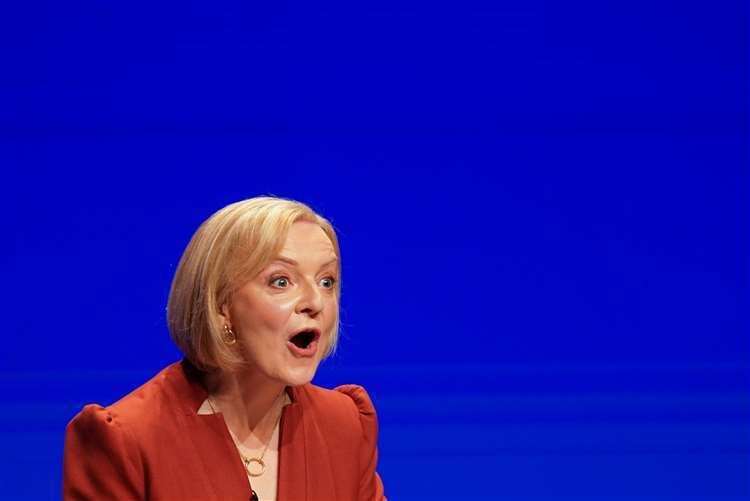 Prime Minister Liz Truss delivers her keynote speech. Picture: Jacob King/PA (59792263)