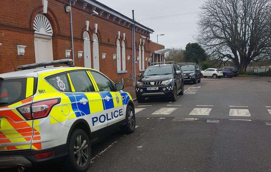 Police at Folkestone West railway station. Picture: BTP Kent (6245635)