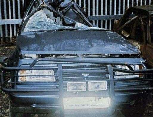 The car Gemma and her stepfather were travelling in at the time of the accident in 2003