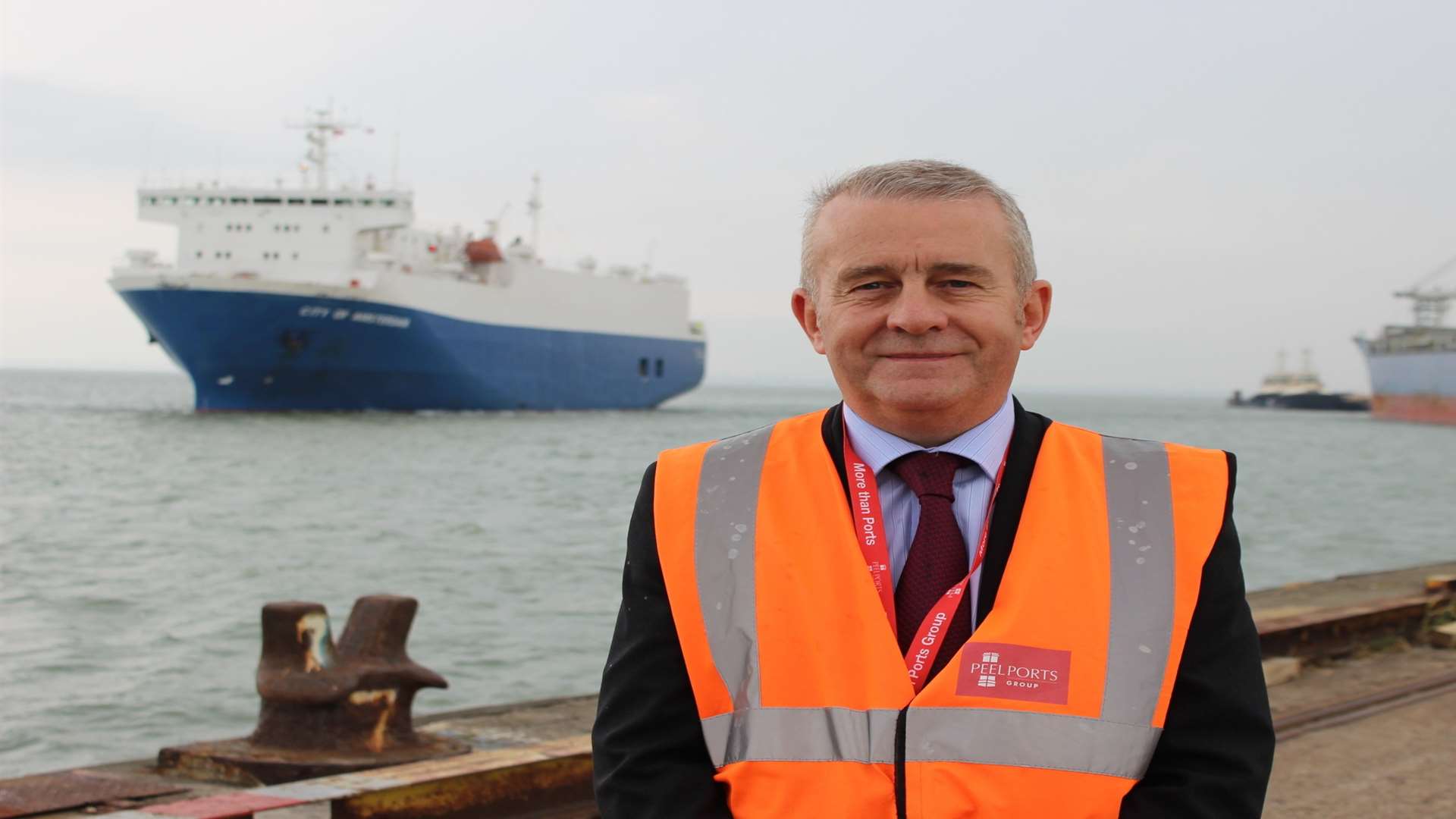 Paul Barker, Peel Ports' port director for Sheerness and Medway, on the dockside at Sheerness.