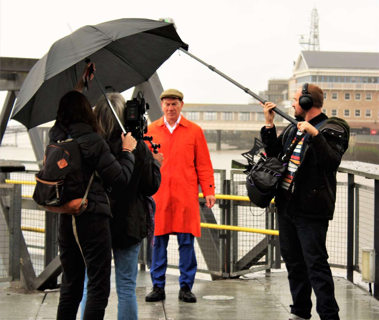 Michael Portillo was filming in Gravesend. Picture: Geoffrey Watson