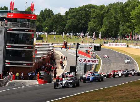 Action from the F2 at Brands Hatch