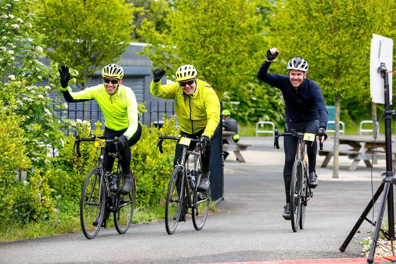 Keith Deacon, Derek Moore and Phil Jones completed the 100K route at the KM Big Bike Ride at Cyclopark, Gravesend. (47415678)