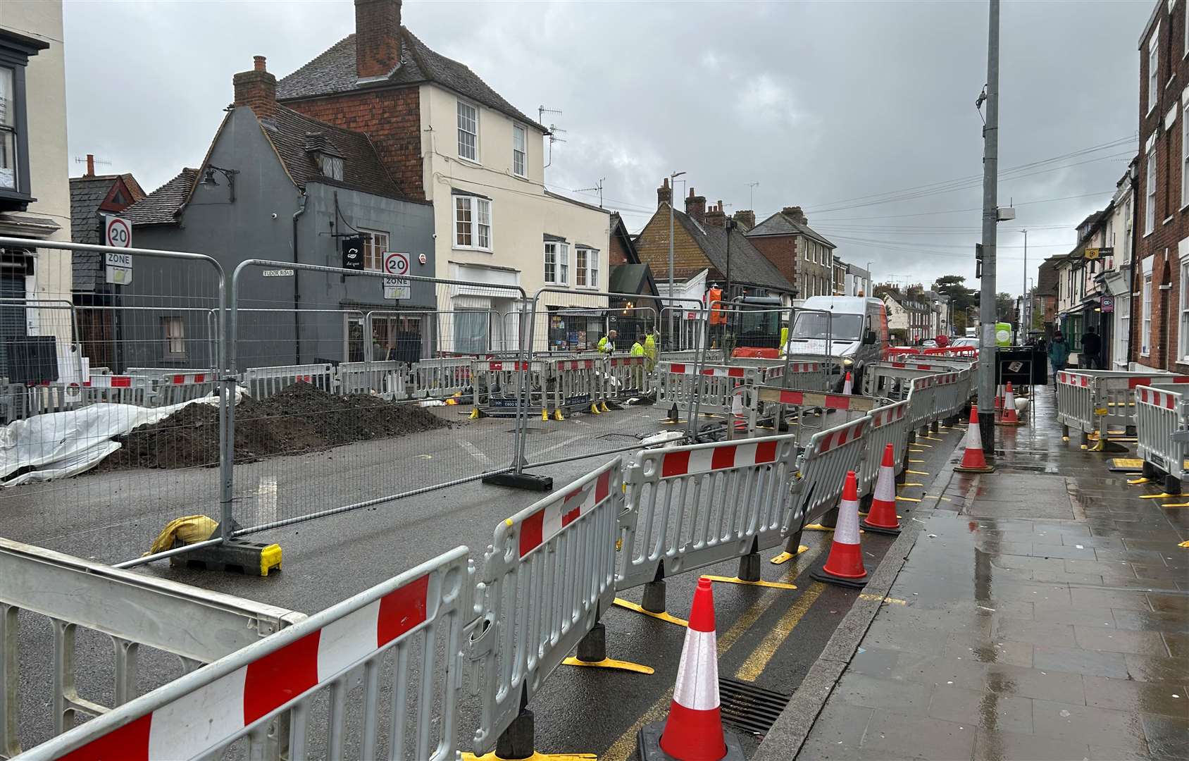 Wincheap in Canterbury was closed last week for emergency gas works