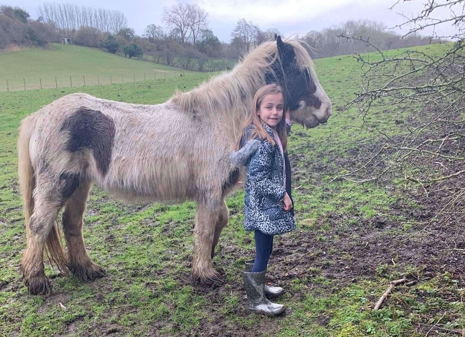 Hollie visited the ponies with her mum and sister almost every day