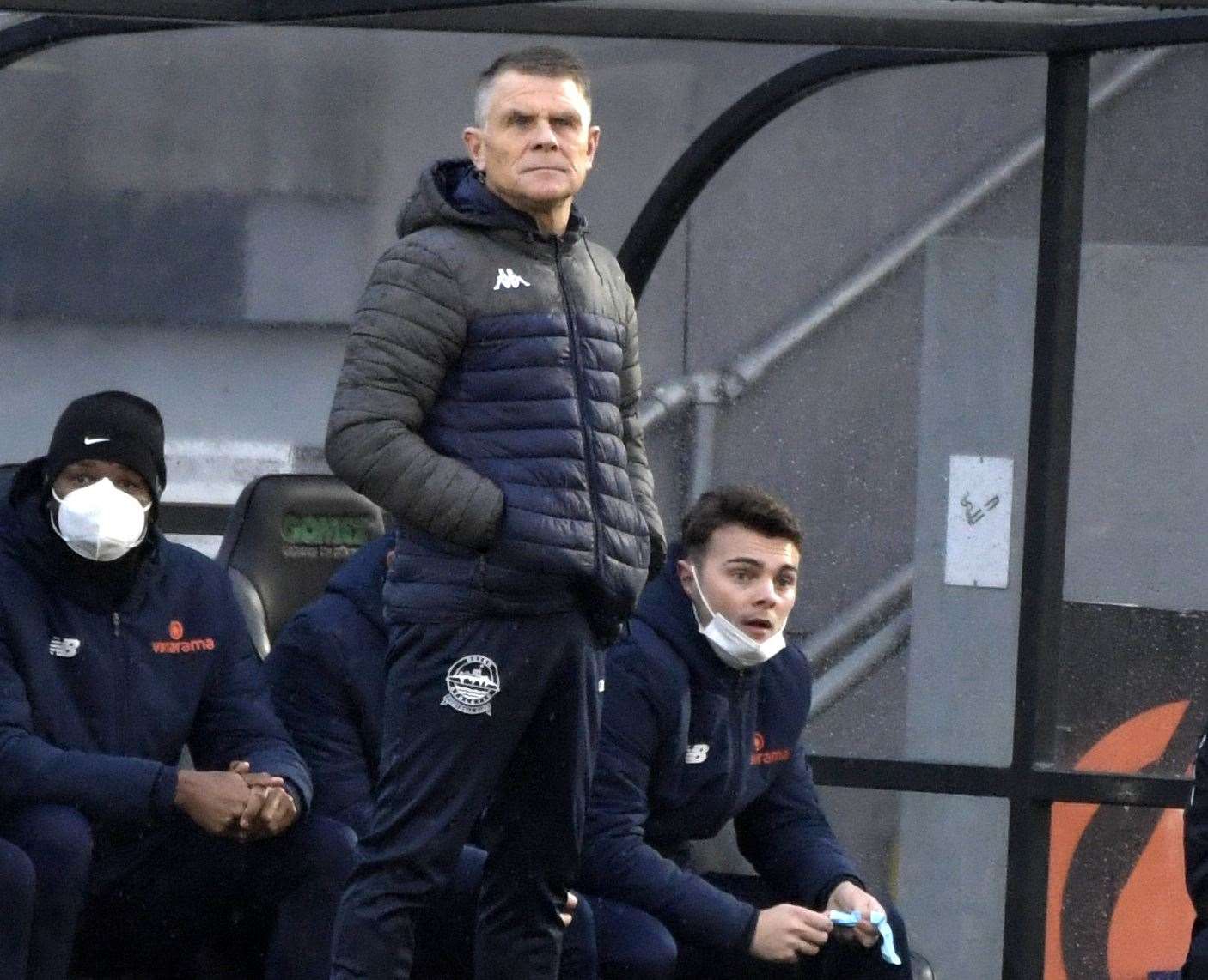 Dover boss Andy Hessenthaler had been due to miss their match against Notts County on Saturday - but it was postponed anyway. Picture: Barry Goodwin