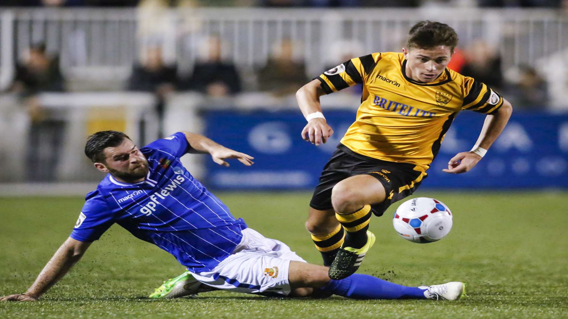 Maidstone's Jack Paxman in action against Wealdstone Picture: Martin Apps