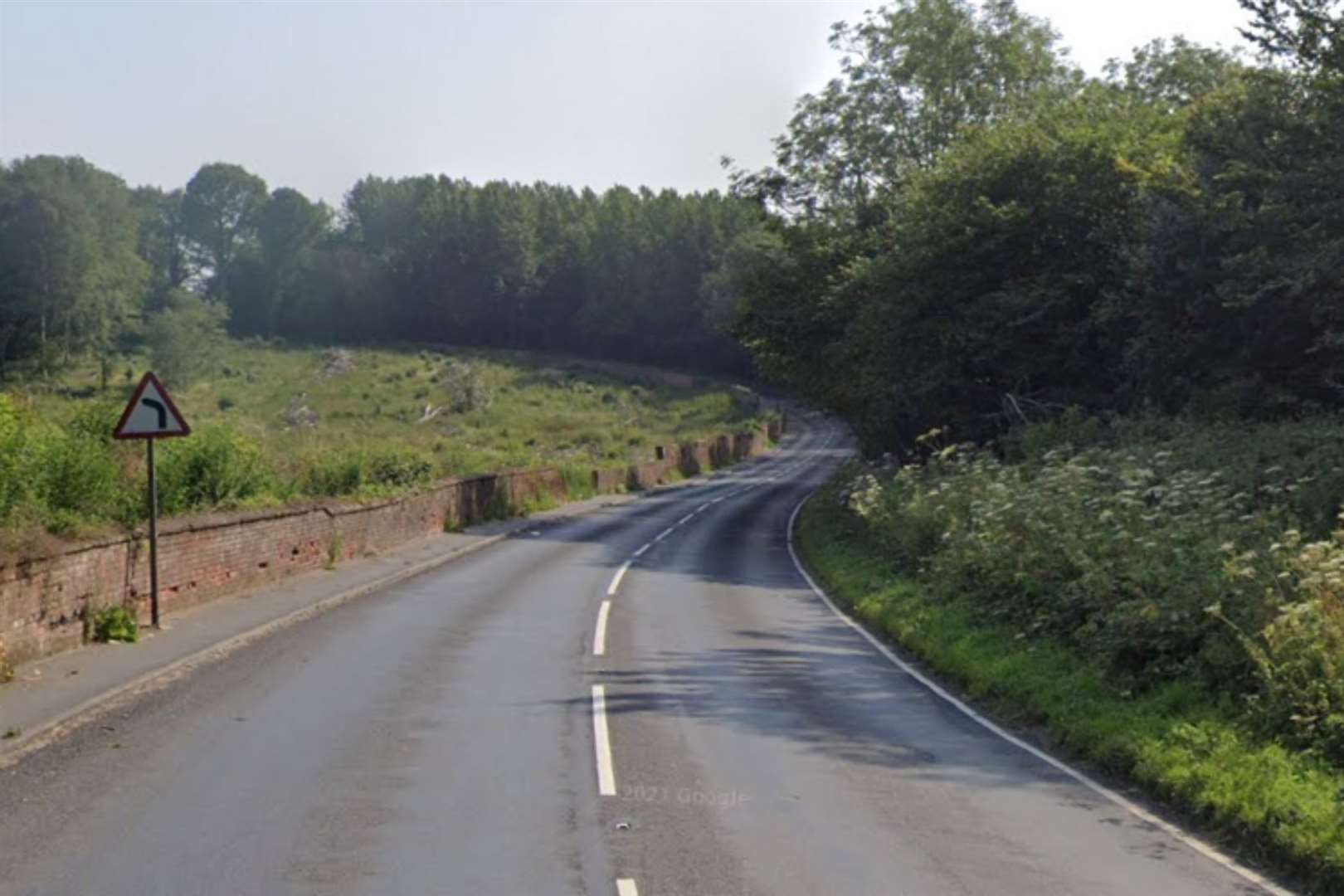 The chase started on the A251 Faversham Road. Photo: Google Street View