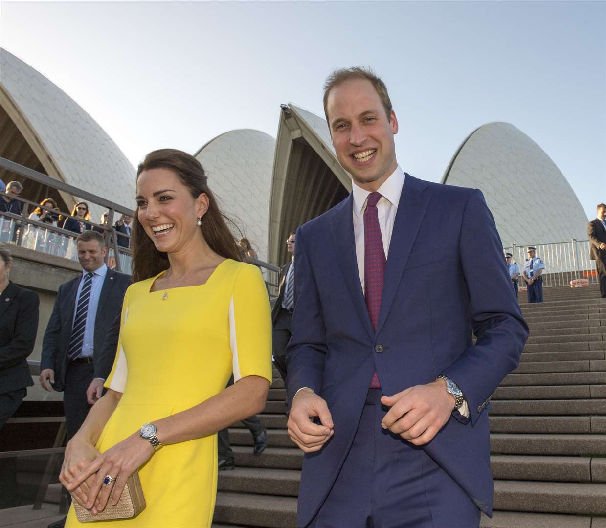 The duke and duchess after a reception at the Sydney Opera House during their tour of Australia in 2014 (Arthur Edwards/The Sun/PA)