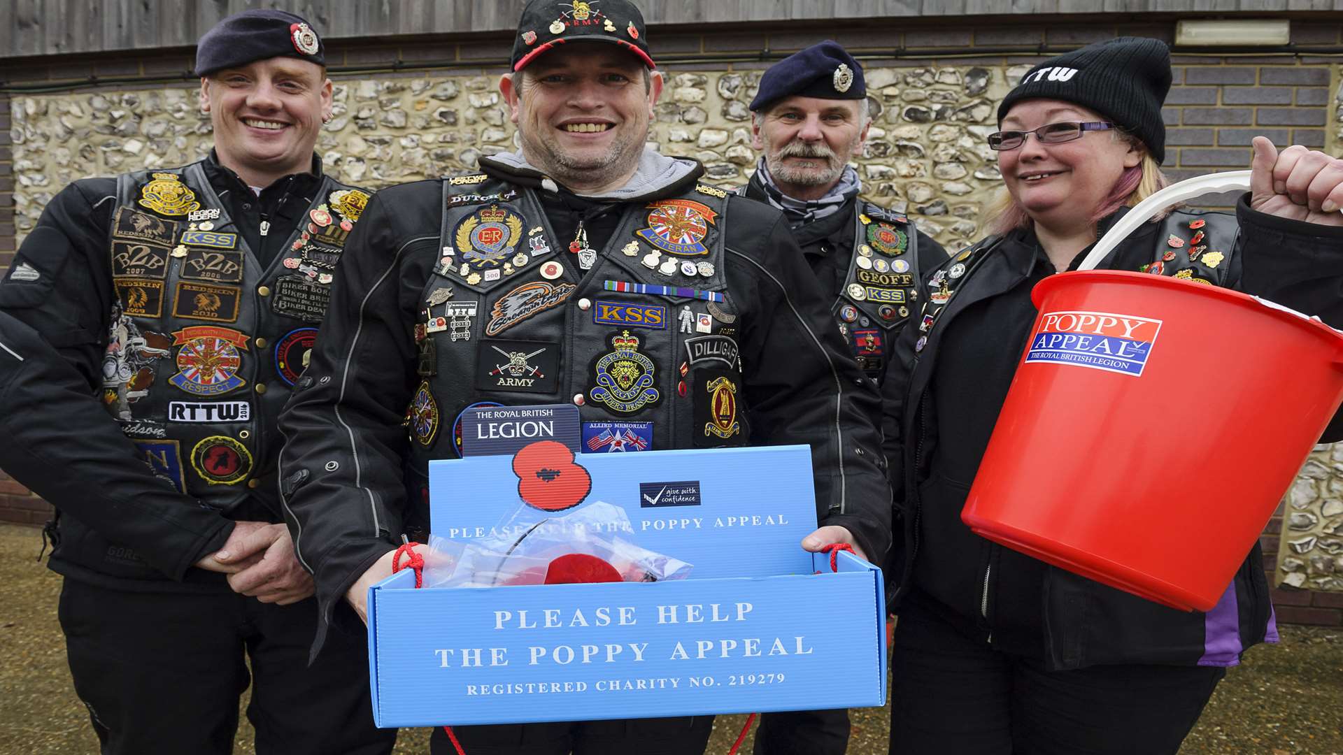 Sean Miles, Neil Holland, Geoff Purvor and Mel Cooper, from the Royal British Legion Riders branch