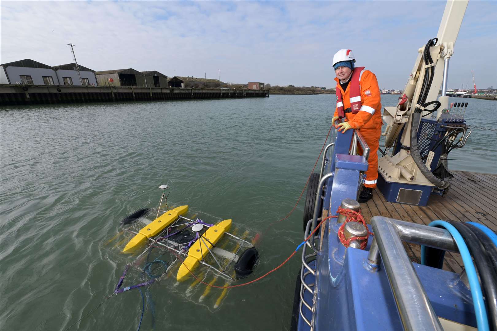 Equipment used Safelane Global to survey Lake Lothing in Lowestoft, Suffolk. Picture: Rob Howarth PhotographyCopyright Rob Howarth Photography