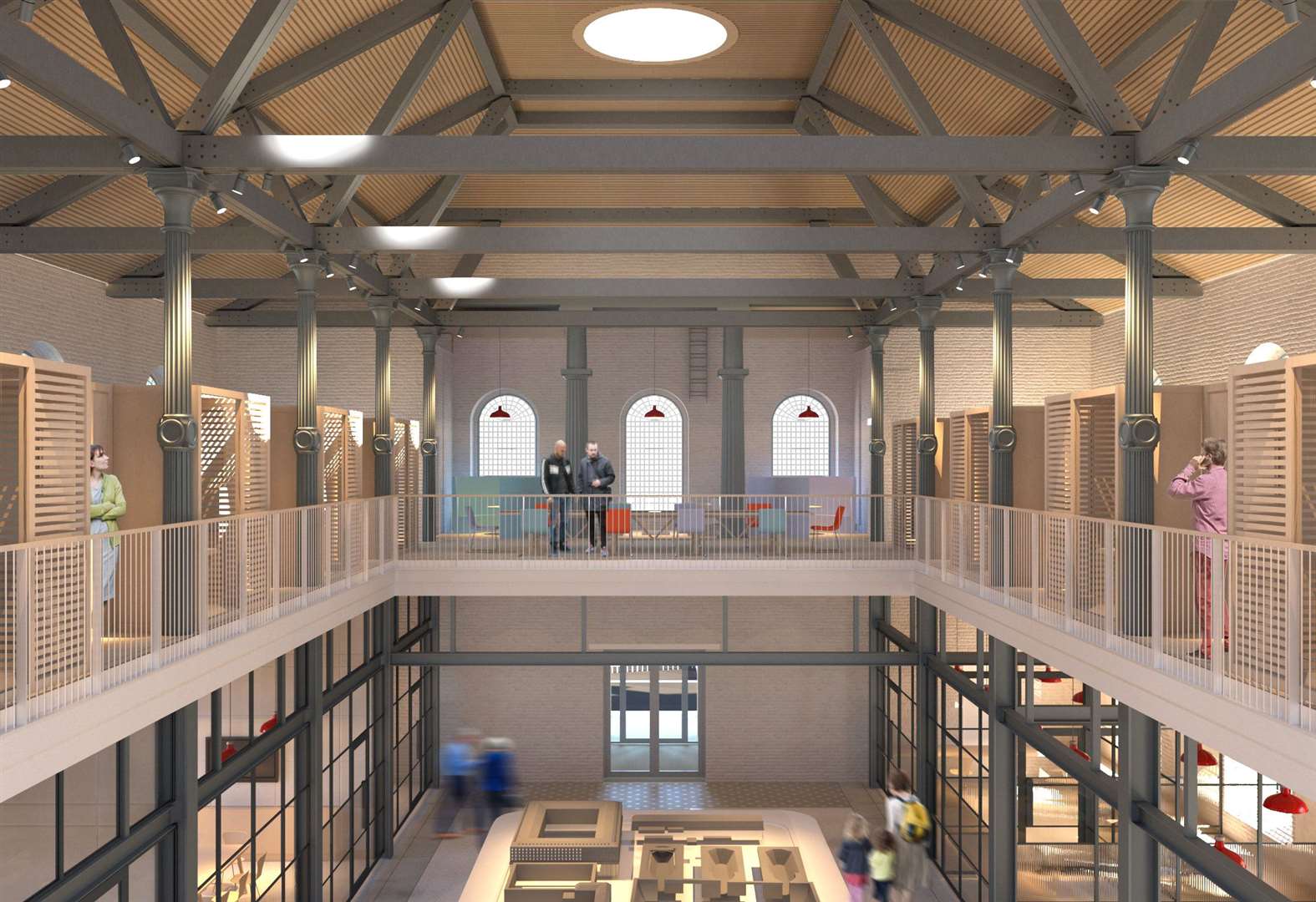 Artist's impression of inside the new Sheerness Dockyard Church from the mezzanine. Picture: Hugh Broughton Architects (11447985)