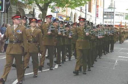 IMPRESSIVE SIGHT: Soldiers marching through the county town during last year's civic parade. Picture: MIKE SMITH