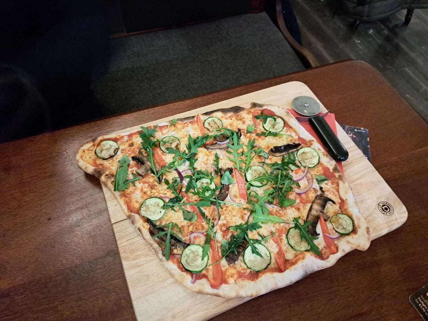 The vegetarian pizza